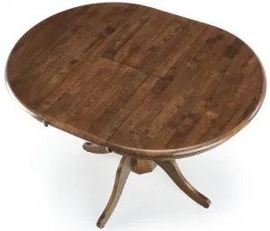 HALMAR Jedálenský rozkladací stôl WILLIAM rustikálny, tmavý orech 90-124x90 cm