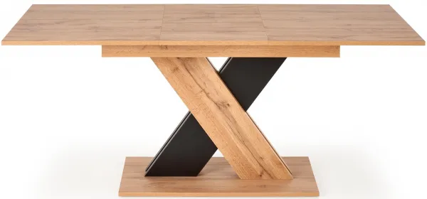 HALMAR Jedálenský rozkladací stôl XARELTO dub wotan / černý 130-175x85 cm