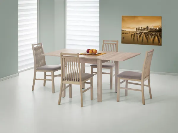 HALMAR Jedálenský rozkladací stôl GRACJAN dub sonoma 80-160x80 cm