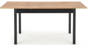 HALMAR Jedálenský rozkladací stôl GREG dub wotan/čierna 124-168x74 cm