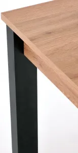 HALMAR Jedálenský stôl GINO dub wotan, nohy čierne 100–135×60 cm