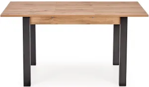 HALMAR Jedálenský stôl GINO dub wotan, nohy čierne 100–135×60 cm