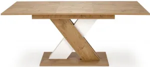 HALMAR Jedálenský rozkladací stôl XARELTO dub lancelot / biely 130-175x85 cm