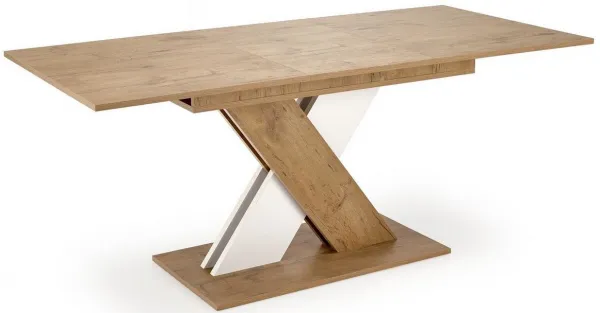 HALMAR Jedálenský rozkladací stôl XARELTO dub lancelot / biely 130-175x85 cm