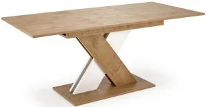 HALMAR Jedálenský rozkladací stôl XARELTO dub lancelot / biely 130-175x85 cm