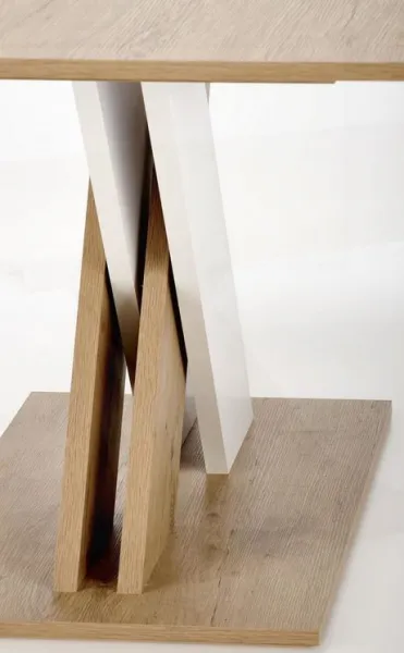 HALMAR Jedálenský rozkladací stôl XARELTO dub lancelot / biely 130-175x85 cm