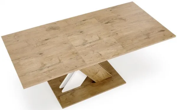 HALMAR Jedálenský rozkladací stôl XARELTO dub lancelot / biely 130-175x85 cm