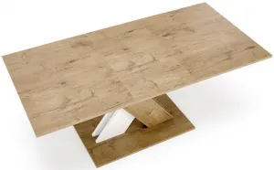 HALMAR Jedálenský rozkladací stôl XARELTO dub lancelot / biely 130-175x85 cm