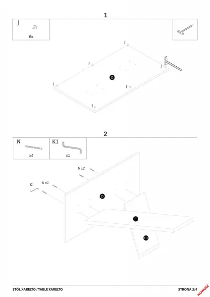 HALMAR Jedálenský rozkladací stôl XARELTO dub lancelot / biely 130-175x85 cm