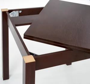 HALMAR Jedálenský rozkladací stôl GRACJAN cierny orech 80-160x80 cm