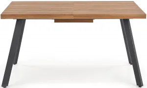 HALMAR Jedálenský rozkladací stôl BERLIN orech med/čierna 140-180x85 cm