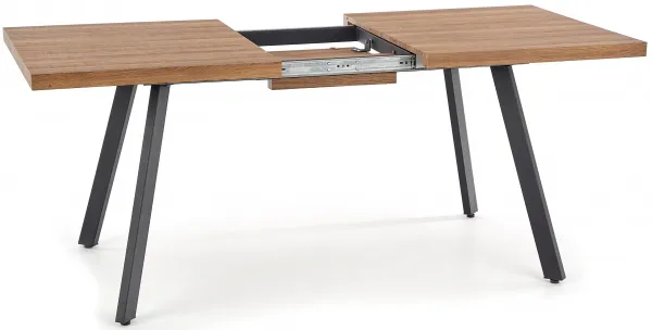 HALMAR Jedálenský rozkladací stôl BERLIN orech med/čierna 140-180x85 cm
