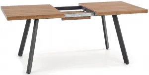 HALMAR Jedálenský rozkladací stôl BERLIN orech med/čierna 140-180x85 cm