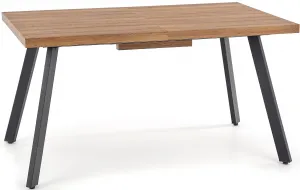 HALMAR Jedálenský rozkladací stôl BERLIN orech med/čierna 140-180x85 cm