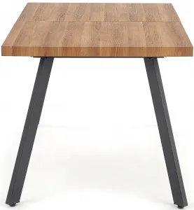 HALMAR Jedálenský rozkladací stôl BERLIN orech med/čierna 140-180x85 cm