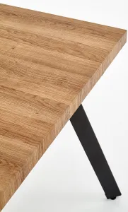 HALMAR Jedálenský rozkladací stôl BERLIN orech med/čierna 140-180x85 cm