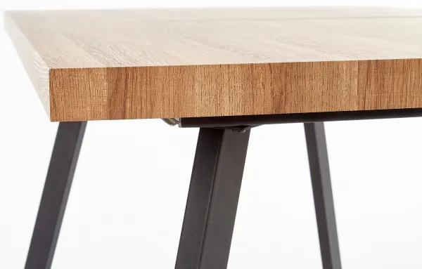 HALMAR Jedálenský rozkladací stôl BERLIN orech med/čierna 140-180x85 cm