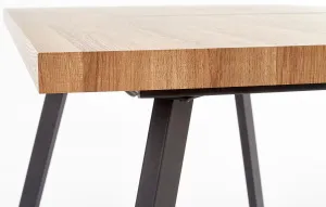HALMAR Jedálenský rozkladací stôl BERLIN orech med/čierna 140-180x85 cm