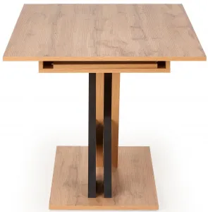 HALMAR Jedálenský rozkladací stôl XARELTO dub wotan / černý 130-175x85 cm