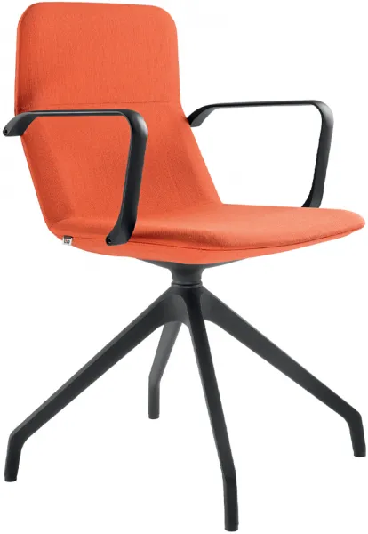 LD SEATING Konferenčné kreslo FLEXI LIGHT, CHL,BR,F90-BL, podnož čierna