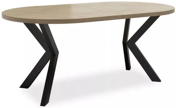 MI-KO Okrúhly jedálenský rozkladací stôl STLM112, 100-180 cm