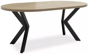 MI-KO Okrúhly jedálenský rozkladací stôl STLM112, 100-180 cm