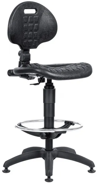 ANTARES dielenská stolička 1290 PU MEK 4059, plastová báza, klzáky, extend