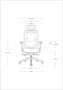 MERCURY Ergonomická kancelárska stolička OAMA PLUS, čierna, pre vysoké postavy