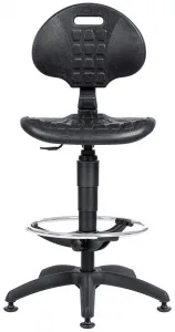 ANTARES dielenská stolička 1290 PU MEK 4059, plastová báza, klzáky, extend