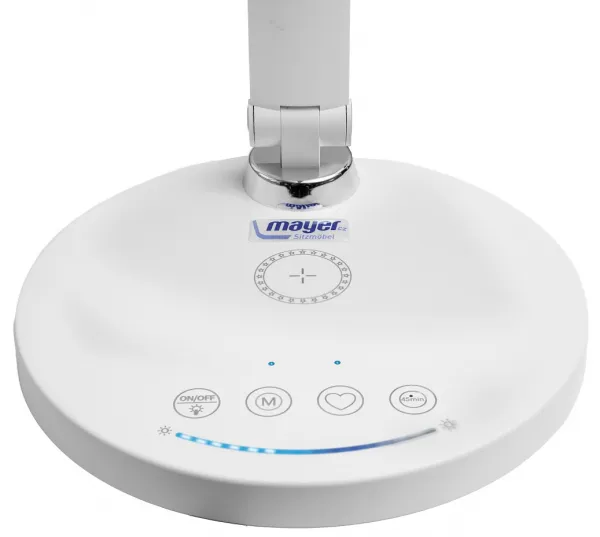 MAYER Múdra LED lampa 32LED-04 – bezdrôtové nabíjanie mobilu, USB porty, stmievanie a nastavenie farby svetla