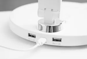 MAYER Múdra LED lampa 32LED-04 – bezdrôtové nabíjanie mobilu, USB porty, stmievanie a nastavenie farby svetla
