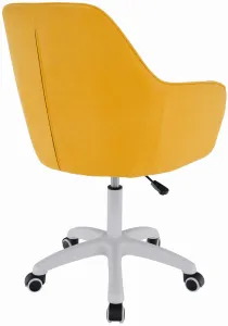 TEMPO KONDELA Kancelárske kreslo SANTY, žltá/ biela