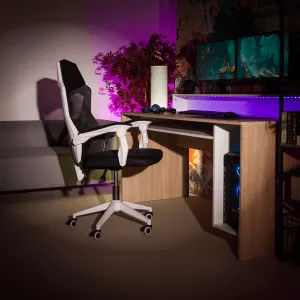 TEMPO KONDELA Kancelárske kreslo YOKO čierna/ biela