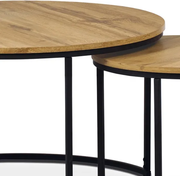 AUTRONIC konferenčné stolíky AF-3002 OAK, set 2 ks