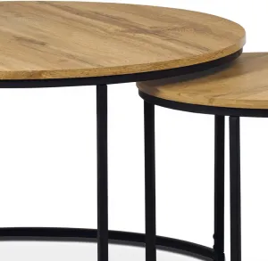 AUTRONIC konferenčné stolíky AF-3002 OAK, set 2 ks