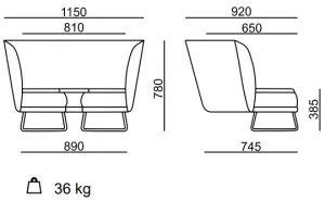 RIM rohový segment 90° s čiernou doskou MDF ORGANIX Corner OX 5271