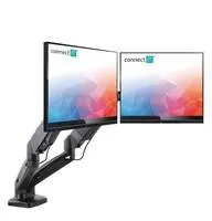 CONNECT IT TwinArm stolový držiak pre 2 monitory, 30 rokov záruka, ČIERNA