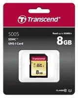 Karta TRANSCEND SDHC 8GB 500S, UHS-I U1 (R:95/W:20 MB/s)