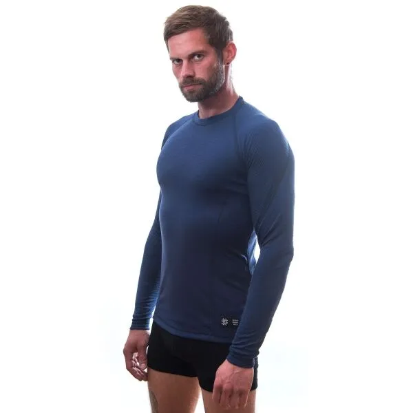 Mikina Sensor Merino DF Tee L/S - deep blue
