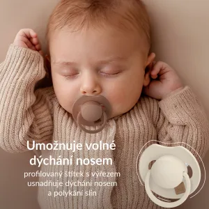 LOVI Cumlík silikónový dynamický Prime 6-18m 2ks Coconut/Ivory
