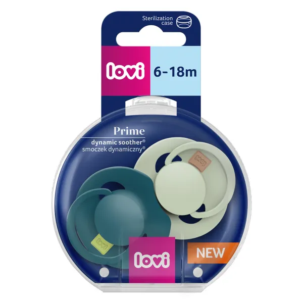 LOVI Cumlík silikónový dynamický Prime 6-18m 2ks Pistachio/Green