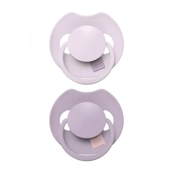 LOVI Cumlík silikónový dynamický Prime 18m+ 2ks Baby Lilac/Violet