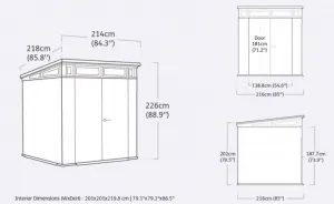 KETER Záhradný domček CRAMP 7 x 7 | orech