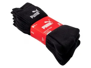 Puma ELEMENTS UNISEX CREW SOCK 3P Sada ponožiek, čierna, veľkosť 43-46