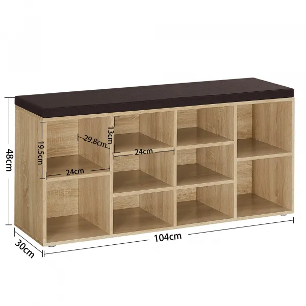 Skriňa na topánky so sedadlom - sonoma - LHS010X11 9403208000