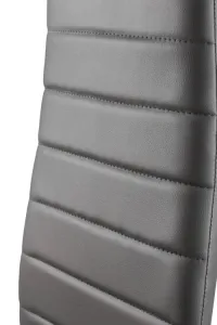3kraft Sada 4 ks jídelních židlí Wolia ekokůže šedá/černá