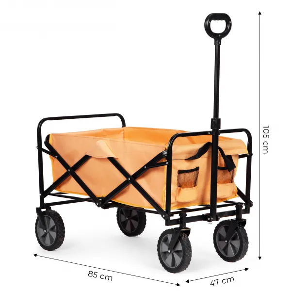 Plážový přepravní vozík  MultiGarden 47x105 cm oranžový