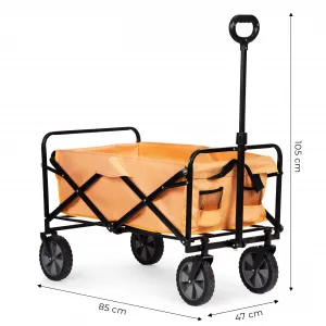 Plážový přepravní vozík  MultiGarden 47x105 cm oranžový