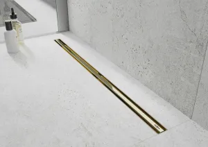 MEXEN - Flat 360° Slim podlahový žľab 150, zlatá 1541150