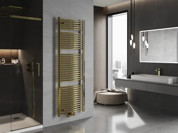 MEXEN - Ares vykurovací rebrík/radiátor 1800 x 600 mm, 756 W, zlatá W102-1800-600-00-50